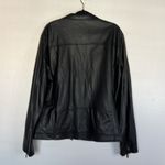 ZARA EUC  Faux Leather Black Perforated Jacket sz XL Photo 6