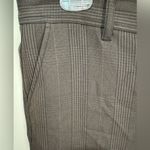 Ganni Womens Plaid Suiting Trousers Pants in Chocolate Brown Size 40 Photo 2