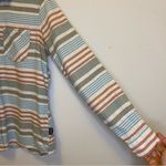 Patagonia Heywood Cotton Striped Flannel Shirt Toasted White Blue/Orange Sz 10 Photo 4