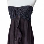 Strapless Ruffle Dress Black Size L Photo 2