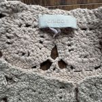 Chico's Crochet Cardigan 3/4 Sleeve Galina Glimmer Champagne Size 2 XL Photo 4