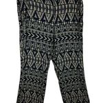 BCX Black Tan Patterned Lightweight Elastic Waist Straight Leg Pants Size XL Photo 0