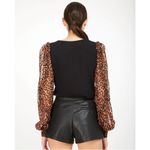 Generation Love NEW NWT Kalani Combo Top Black Leopard size XS Photo 1