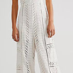 Free People  Mikayla White Lace Ruffle Jumpsuit NEW WITH TAGS size XL Photo 0
