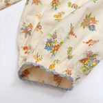 DOEN Cream Floral Blouse M Size M Photo 9