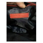 Tommy Hilfiger  Large Canvas Tote Bag Black On Black FauxLeather Straps 18X11X5 Photo 6