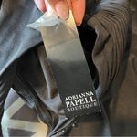 Adrianna Papell Boutique Elegant Satin Black Beaded One-Shoulder Babydoll Dress Photo 8