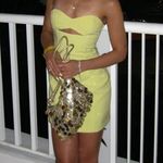 ZARA Bodycon Strapless Mini Lemon Party Coctail Shower Bridal 🍋Dress Photo 2