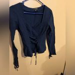 Intermix  size 2 blue blouse Photo 1