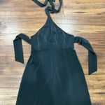 Urban Outfitters Satin Halter Minidress Black Sz S Photo 0