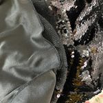 Motel  Melana Plunge Neck Bodycon Sequin Dress Black Medium New Photo 11