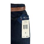 CHAPS  Denim Jeans Womens 6 Straight Slimming Midrise Dark Wash Stretch Belted Photo 3