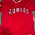 Majestic Angels Trout Baseball Jersey Photo 0