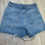 Topshop moto mom cutoff high waisted denim jean hot shorts size 6 cutoff frayed Photo 2