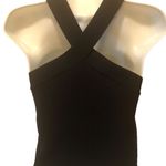 Allie Rose Cross Halter Ribbed Knit Sz. M Black Stretch Summer Sexy Cropped Photo 3
