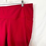 Adrienne Vittadini  Sport Plus Size 3X Bik Shorts Red Athletic Side Pockets 343 Photo 3