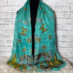 Mulberry Butterfly Print Women's Scarf, pictures don’t do it justice beautiful piece Photo 0