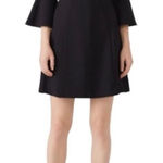 Amanda Uprichard Fresno Mini Dress Women's Small Black Bell Sleeves A-Line RTR Photo 0