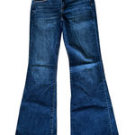American Eagle  AEO NLS Low Rise Flare Jean Size 10L 29.5X32 Dark Wash Stretch Photo 0