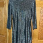 As You Wish As U Wish sparkly silver backless bodycon mid thigh dress, Large Photo 0