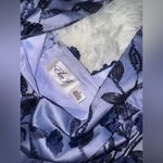 Eliza J NWOT Floral Embroidered 3D Appliqué navy blue ball Gown Sz 6 Photo 6