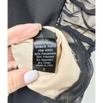 Black Halo One Shoulder Mini Sheath Dress w/ Ruched Chiffon Nude Insert Black 2 Photo 2