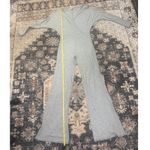 Femme Luxe Women's Gray Ribbed Knit‎ Wide Leg Jumpsuit UK 10 V Photo 6
