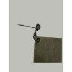 Antiqued bronze postcard earrings pierced dangle I Love You 1.5" Photo 2