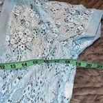 Abollria large blue women’s cover up crochet knit short sleeve NWT Photo 5