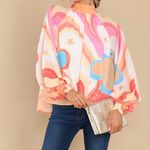 Multi Color Patterned Top Pink Size XL Photo 4