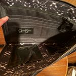 Jessica Simpson crossbody bag black faux leather textured metallic finish Photo 7