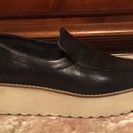 Vince Zeta Black Leather Slip-on Wedge Platform Loafers $295 EUC 6 Photo 0