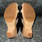 Earthies Womens Tropez Open Toe Suede Flower Chunky Wood Heel Sandals Black Sz 7 Photo 6