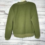 Zyia Active Flying V Olive Green Full Zip Sherpa Teddy Jacket Size Large Photo 3