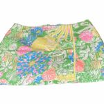 Lilly Pulitzer Jasmine Hibiscus Stroll SZ 6 Shorts Mini Skort Pink Yellow EUC Photo 3