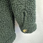 Lee ‎ Sherpa Jacket Womens Medium Button Front Olive Green Cozy Warm Outerwear Photo 5