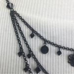 Vintage Signed Liz Paiacious Black rhinestone necklace layered look Photo 2