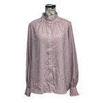 Halogen  Pink Polka Dot Tunic Blouse Women’s 1 | Soft Lightweight Boho Chic Retro Photo 1