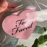 Too Faced Clear Makeup Bag Beach to The Streets Plastic Round Handles Pink Small Photo 2