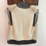 Banana Republic  Faux Fur Merino Wool Blend Open Front Sweater Vest XXS Petite Photo 3