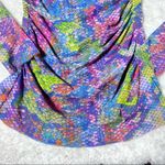 Black Label Saks Fifth Avenue Multicolor Snakeskin Print Ruched Top Photo 5