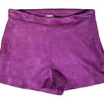 ZARA NWT  Velvet‎ High-Waisted Purple Shorts Sz M Photo 0