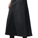 joe's jeans Joe's Tulie Denim Midi Skirt Womens 29 Black With Grace Vintage Stretch $228 NWT Photo 0