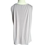 Eimin Draped Cowl Neck Sleeveless Jersey Stretch Taupe Blouse 2XL Tan Size 2X Photo 6
