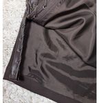 BCBGMAXAZRIA  Leather Trim Knee Length Pencil Skirt Brown Size 6 Photo 5