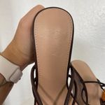 Cuccoo Boho Euro Summer Brown Tan Pinterest Lace Up Platform Sandals EU 39 / 8.5 Photo 5
