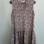 Ro & De  Anthropologie Boho Paisley Floral Print Dress Drop Waist Ruffle Sz M Photo 1