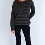 Marc Cain Women’s Stripe Waist tie Top Casual Striped Shirt Khaki/black Size XL Black Photo 0