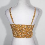 Jeuvre Yellow Floral Crop Tank Top and Skirt Set Size Small Photo 2