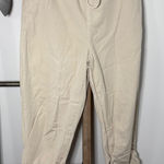 Free People  Beige Ruched Hem Cargo Jogger Pants Size X Small Photo 0